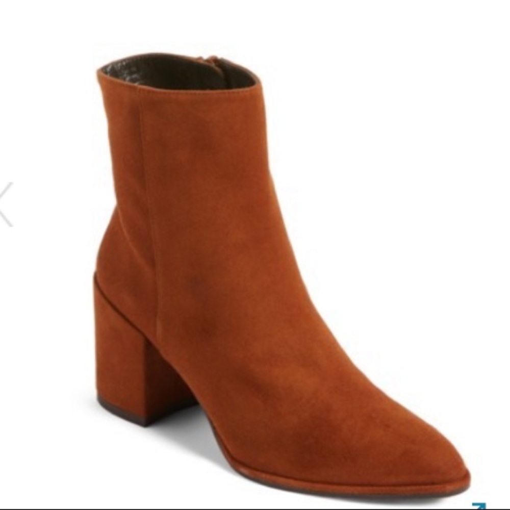 Stuart weitzman notazzie boots suede block heels